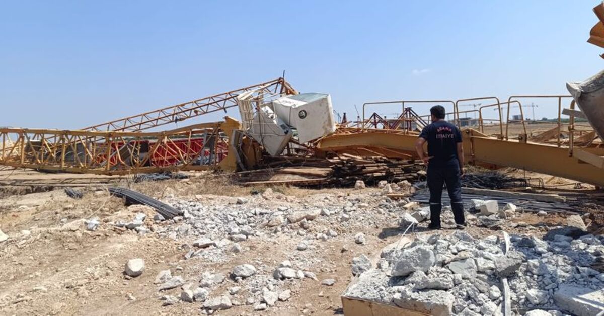 Adana’da devrilen kule vincin operatörü hayatını kaybetti