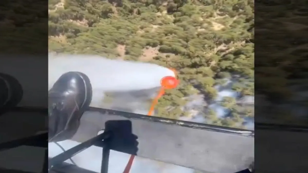 TSK’dan Göynük’teki orman yangınını söndürme çalışmasına helikopter desteği